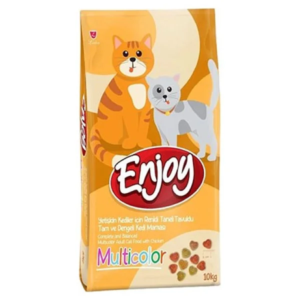 Enjoy Renkli Taneli Tavuklu 10 kg Yetişkin Kedi Maması - Görsel 5