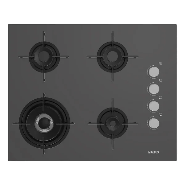 Altus 2'li Gri Cam Ankastre Set 510 G Davlumbaz - 189 Dg Woklu Cam Ocak - Görsel 3