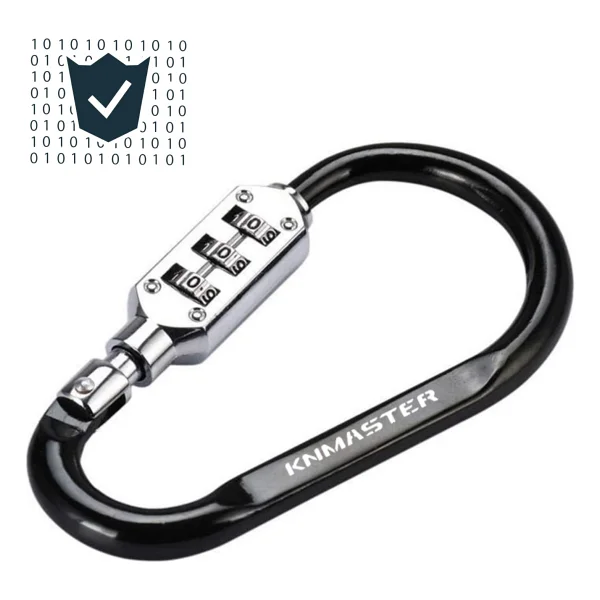 KNMASTER Lock 100 Şifreli Karabina Çok Amaçlı Motosiklet Kask Kilidi - Görsel 5