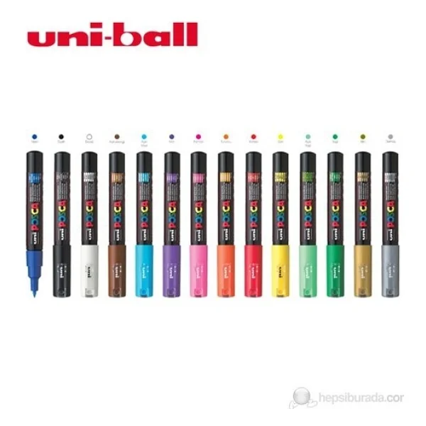 Uni-Ball Posca PC-1M 0.7 mm Kırmızı Marker Kalem - Görsel 2