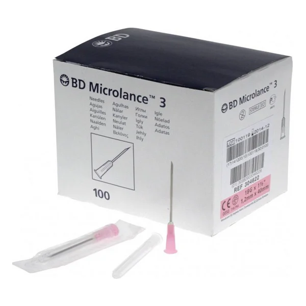 BD Microlance Pembe Iğne Ucu 18G 1/2 (1,2 mm x 40 Mm) - 100 Adet - 1 kutu - Görsel 4