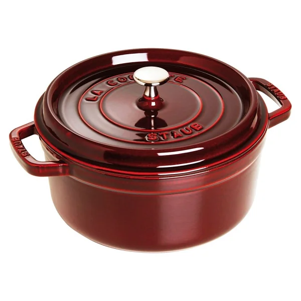 Staub La Cocotte Yuvarlak Bordo 24 cm Döküm Tencere - Görsel 4