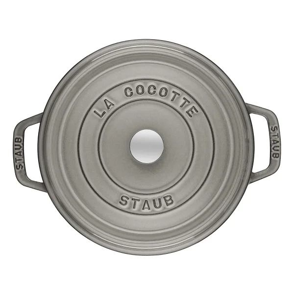 Staub La Cocotte Yuvarlak Grafit Gri 28 cm Döküm Tencere - Görsel 3
