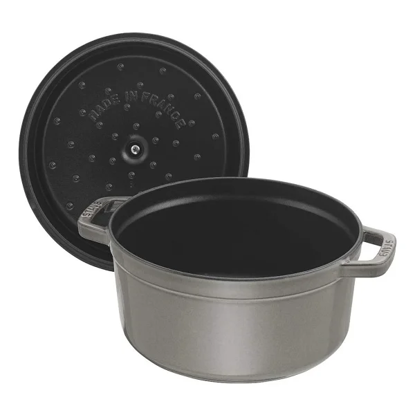 Staub La Cocotte Yuvarlak Grafit Gri 28 cm Döküm Tencere - Görsel 5
