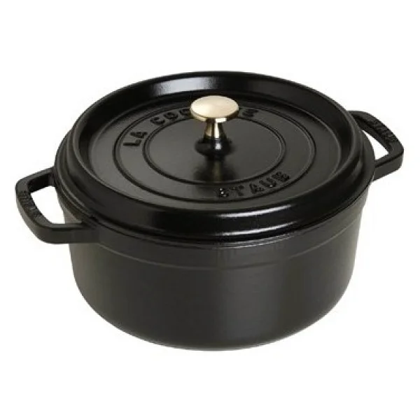 Staub La Cocotte Yuvarlak Siyah 24 cm Döküm Tencere - Görsel 3