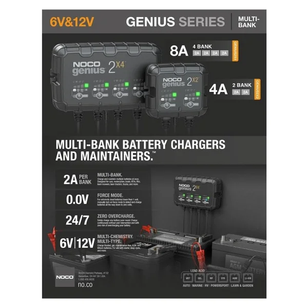 Noco Genius Genıus2x4 6/12V 8 Amper Akü Sarj Ve Bakim - Görsel 5