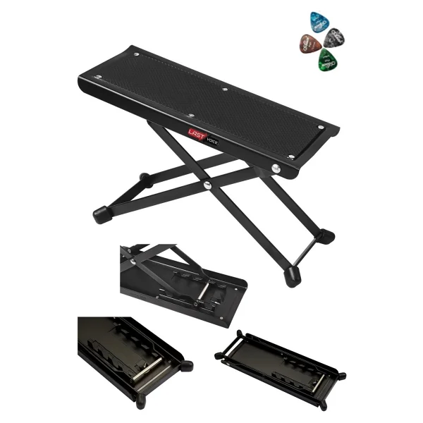 Lastvoice GS-03 Gitar Ayaklığı Ayak Sehpası 5 Kademe Pena Hediye (Metal Sağlam Ayaklar) - Görsel 5