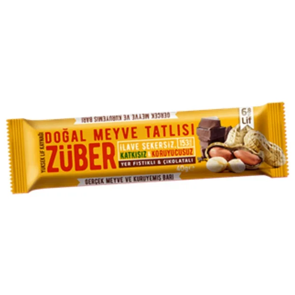 Züber Yer Fıstıklı & Kakaolu Meyveli Bar 40 gr - Görsel 2
