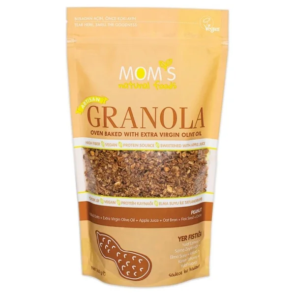Mom 's Natural Foods Yer Fıstığı 360 gr Granola - Görsel 2
