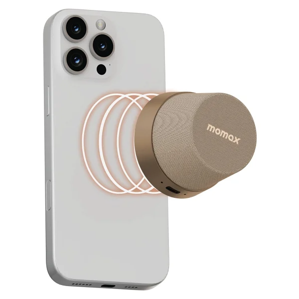 Momax Vibe Go Bej Bluetooth Hoparlör - Görsel 2