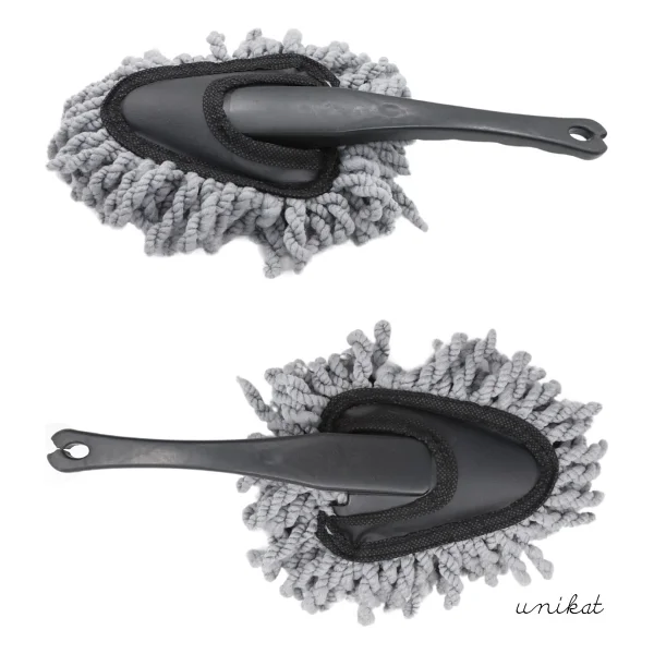 Makarna El Mopu Mini Mikrofiber Toz Alma ve Islak-Kuru Temizleme Fırçası 1 Adet Gri - Görsel 2
