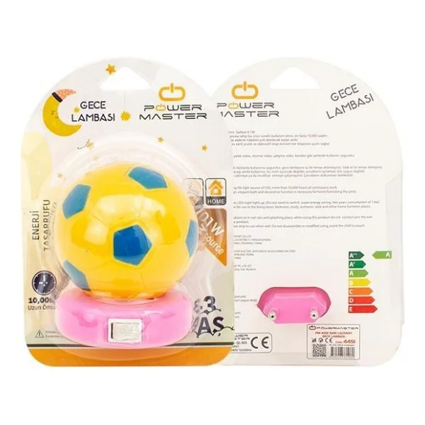 Powermaster PM-4451 Sarı Lacivert Gece Lambası - Görsel 3