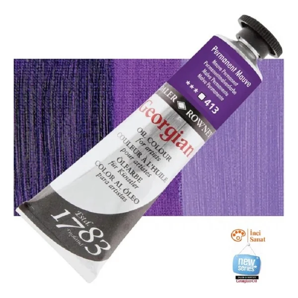 Daler-Rowney Georgian 38 ml Yağlı Boya N:413 Permanent Mauve - Görsel 3