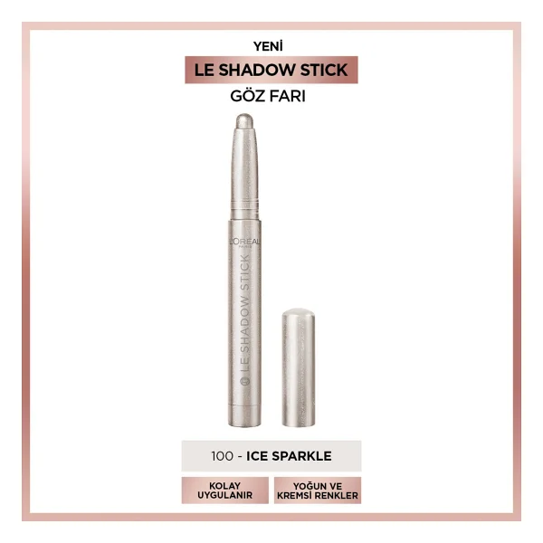 L'Oreal Paris Le Shadow 100 Ice Sparkle Stick Far - Görsel 7
