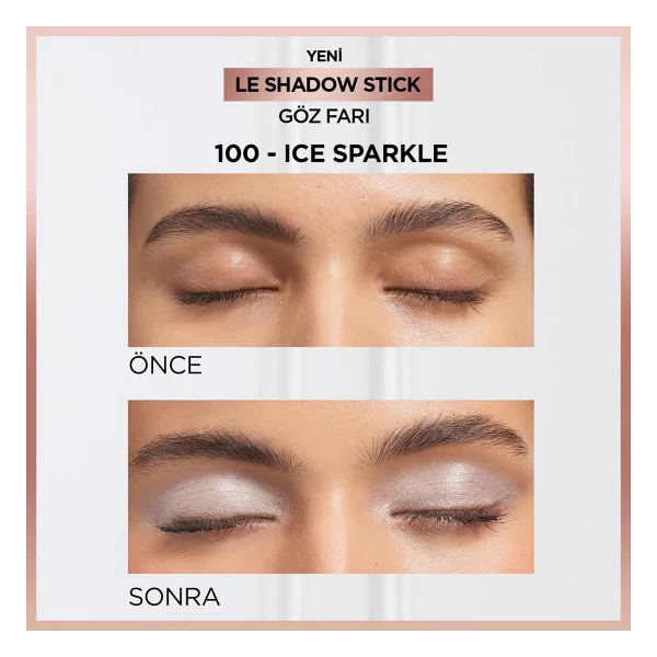 L'Oreal Paris Le Shadow 100 Ice Sparkle Stick Far - Görsel 8