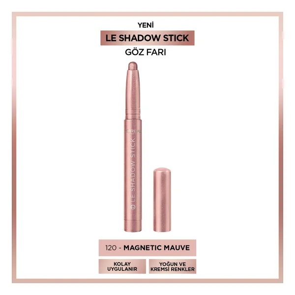 L'Oreal Paris Le Shadow 120 Magnetic Mauve Stick Far - Görsel 3