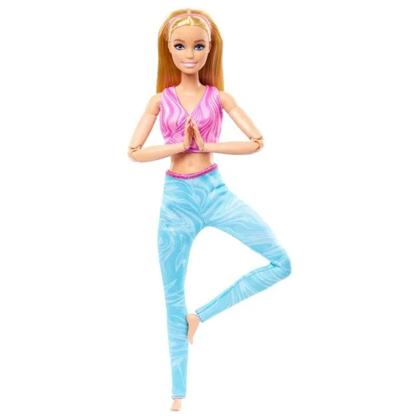 Barbie Sarışın Mavi Taytlı Sonsuz Hareket Bebeği FTG80-HRH27 - Görsel 2