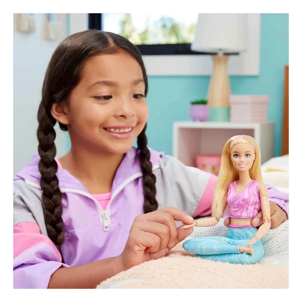 Barbie Sarışın Mavi Taytlı Sonsuz Hareket Bebeği FTG80-HRH27 - Görsel 3