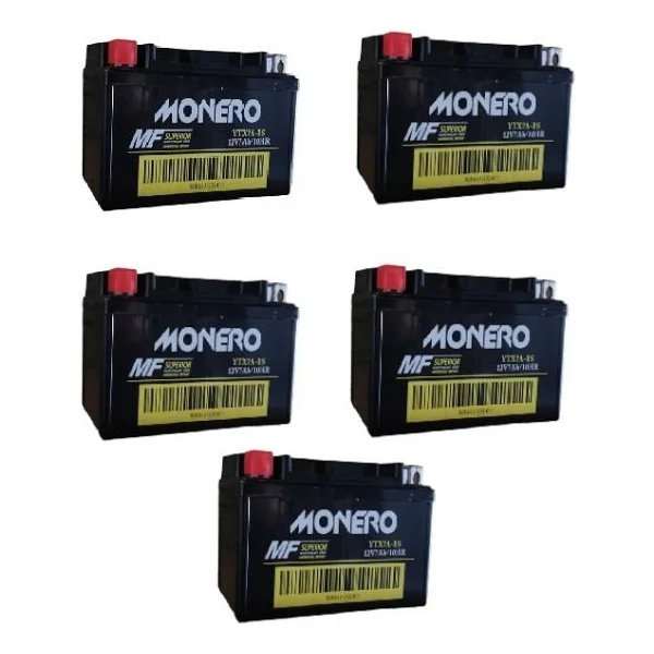 Monero YTX7A-BS MF 12 V 7 Ah Motosiklet Aküsü (5 Adet) - Görsel 2