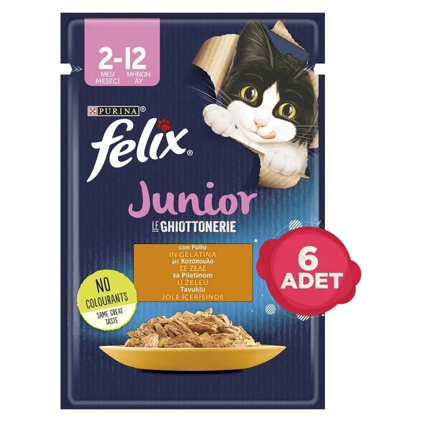 Felix Tavuk Etli 85 gr 6'lı Yavru Kedi Yaş Maması - Görsel 4