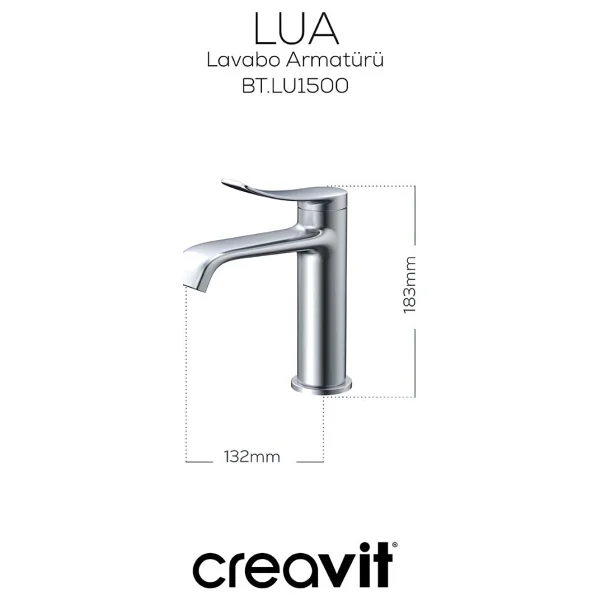 Creavit Lua LU1500 Lavabo Bataryası - Görsel 9
