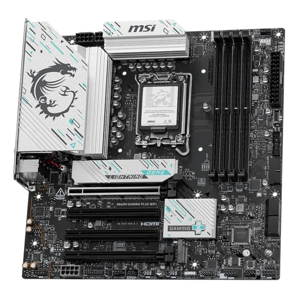 MSI B860M Gaming Plus Wi-Fi Intel LGA1851 DDR5 Micro ATX Anakart - Görsel 2