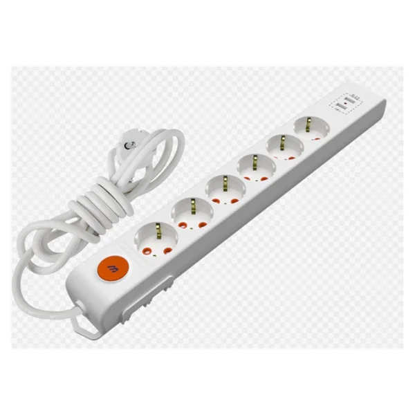 Mutlusan Ri-Tech 001 175 650002 05 00 Topraklı Anahtarlı USB'li 5 m 6'lı Priz - Görsel 3