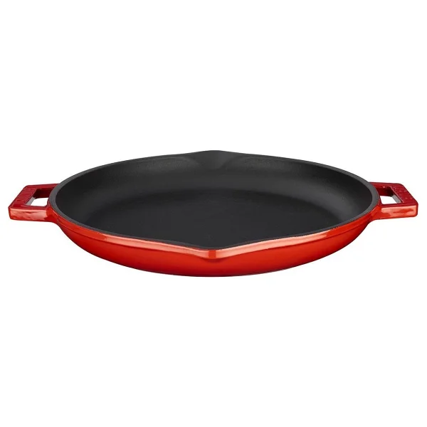 Lava Yuvarlak Çift Kulplu 30 cm Döküm Kızartma Tavası - Görsel 7