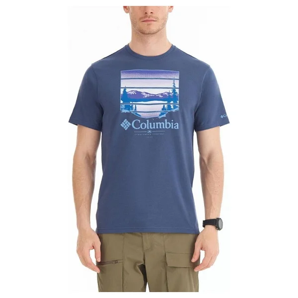 Columbia CSC Colorful Vista CS0304-480 Mavi Kısa Kollu Bisiklet Yaka Erkek Tişört - Görsel 6