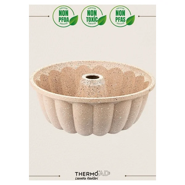 Thermoad Granit Sık Dilimli Kek Kalıbı Vizon - Görsel 4