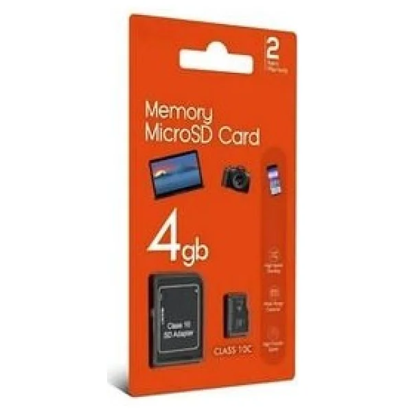 4 GB Micro Sd Siyah Hafıza Kartı Telefon Kamera Tablet Adaptörü Dahil - Görsel 2