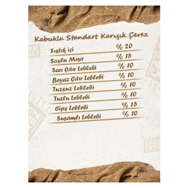Çakır Çerez 500 gr Standart Karışık Kuruyemiş - Görsel 3