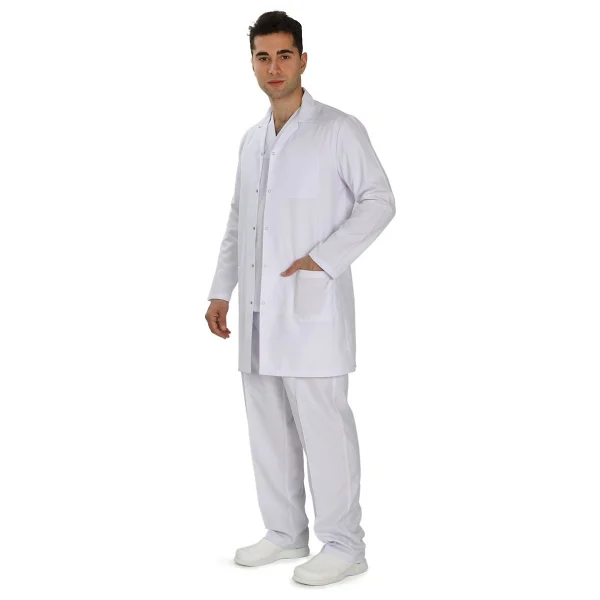 Saygınlar Önlük Doktor Apaj Yaka - Alpaka Beyaz - Görsel 4
