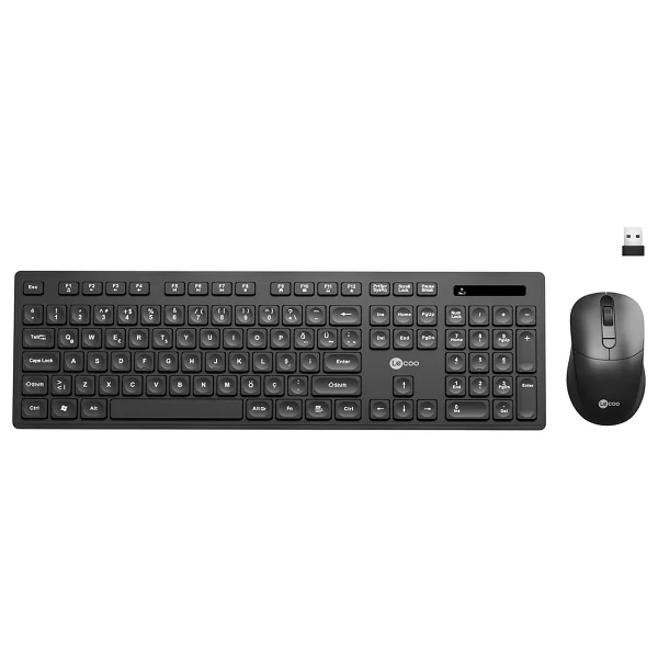 Lenovo Lecoo KW201 Siyah Kablosuz Klavye Mouse Seti - Görsel 7