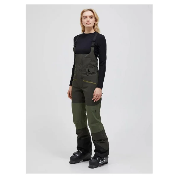 Peak performance g78995010 w 2l stretch bib kadın kayak pantolonu - XL - Yeşil - Görsel 6