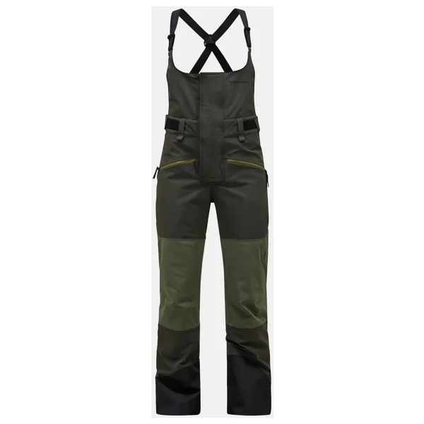 Peak performance g78995010 w 2l stretch bib kadın kayak pantolonu - XL - Yeşil - Görsel 5