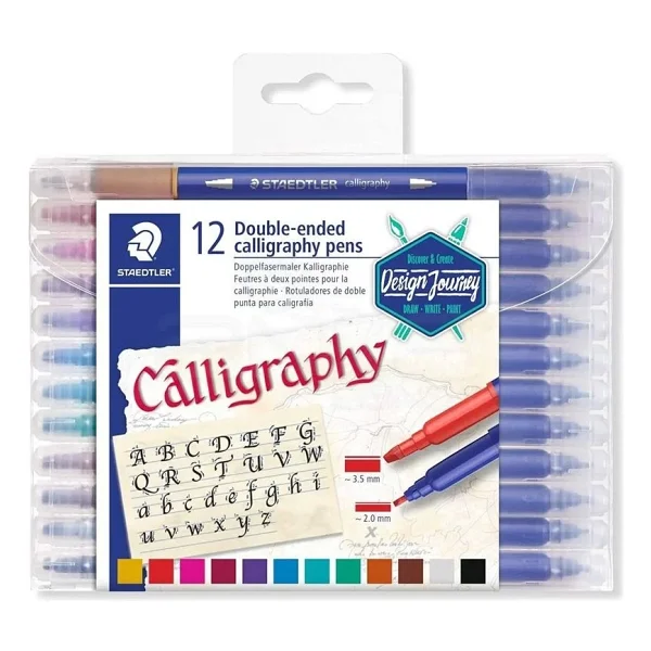 Staedtler 3005 TB12 12'li Çift Taraflı Kaligrafi Kalem Seti - Görsel 3