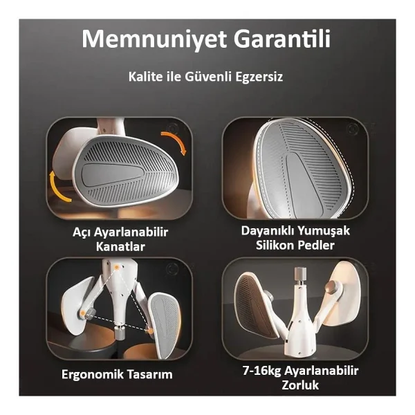Valkyrie Ayarlanabilir Pelvik Iç Bacak Egzersiz Aleti Kegel Egzersiz Kalça Popo Egzersizi 7-16Kg Unisex - Görsel 4