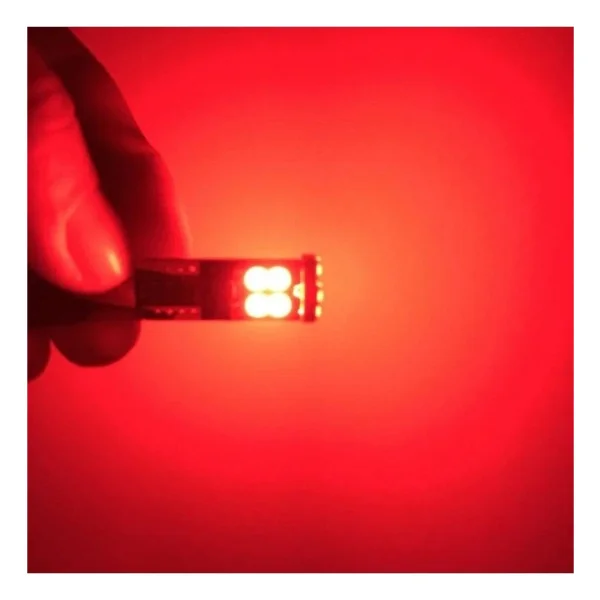 12 Led T10 Park Plaka İç Aydınlatma Ampulü Kırmızı - Görsel 2
