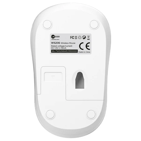 Lenovo Lecoo WS206 Beyaz Ergonomik Optik Kablosuz Mouse - Görsel 8