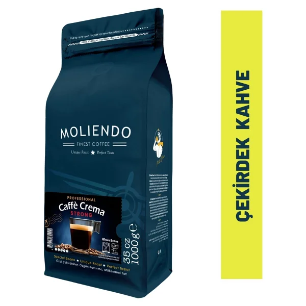 Moliendo Professional Caffe Crema Strong Çekirdek Kahve 1 kg - Görsel 7
