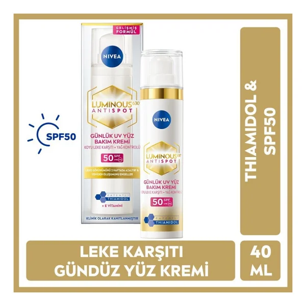 Nivea Luminous630 Leke Karşıtı Gündüz Bakım Kremi Spf 50 40 ml - Görsel 2