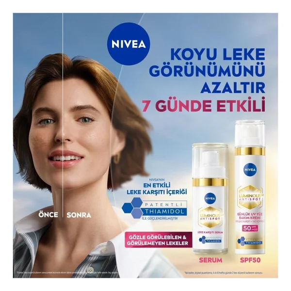 Nivea Luminous630 Leke Karşıtı Gündüz Bakım Kremi Spf 50 40 ml - Görsel 7