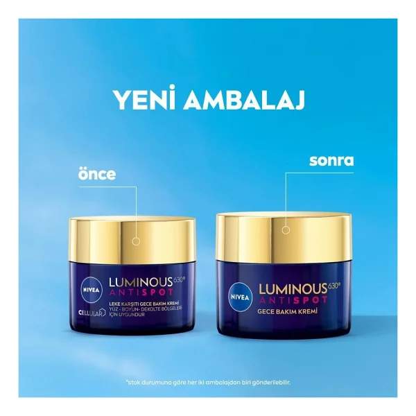 NIVEA Luminous630 Thiamidol Etkili Leke Karşıtı Gece Yüz Bakım Kremi 50ml, Hyaluronik Asit, Nemlendirici - Görsel 10