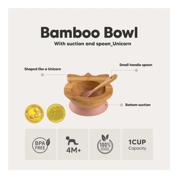 Citron Vakum Tabanlı Organik Bambu Unicorn Kasa Seti - Görsel 4