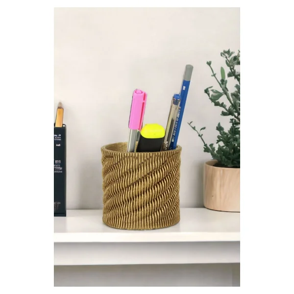StarLightning Kalemlik Altın Renk Masa Kalemliği Organizer Kalemlik Model 5 - Görsel 2