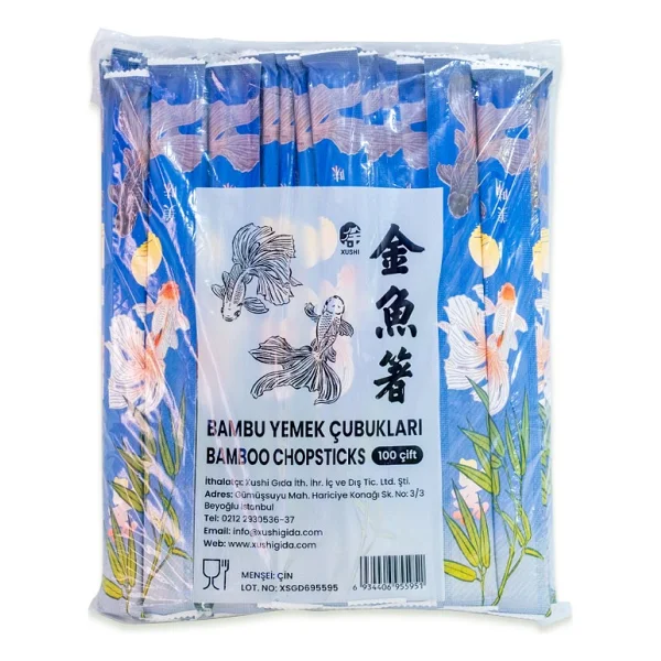 Bambu Chopstick / Çin Çubuğu - 5 Çift - 24 cm - Görsel 4
