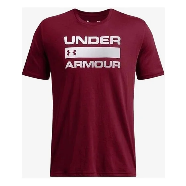 Under Armour Team Issue Wordmark 1329582-625 Bordo Kısa Kollu Bisiklet Yaka Erkek Tişört - Görsel 5