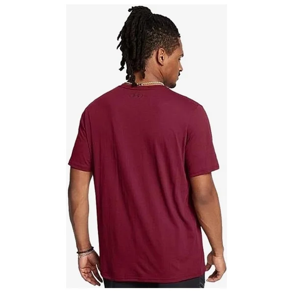 Under Armour Team Issue Wordmark 1329582-625 Bordo Kısa Kollu Bisiklet Yaka Erkek Tişört - Görsel 3