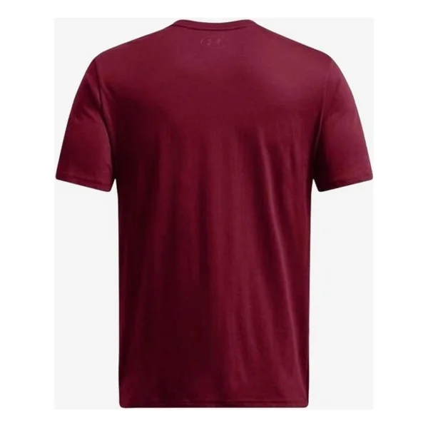 Under Armour Team Issue Wordmark 1329582-625 Bordo Kısa Kollu Bisiklet Yaka Erkek Tişört - Görsel 4